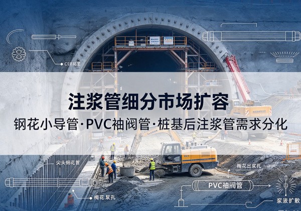 安陆注浆管细分市场扩容，隧道钢花小导管、PVC 袖阀管、桩基后注浆管需求分化